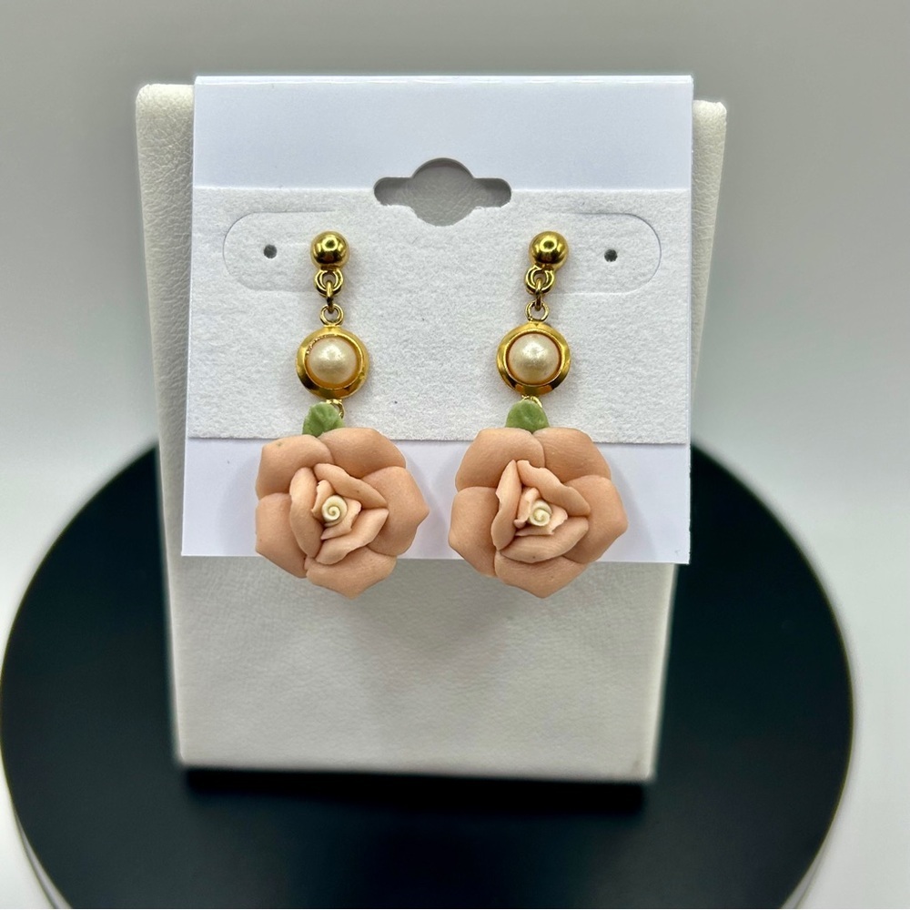 Victorian Rose Gold and Pearl Earrings*